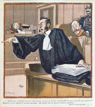 A Lawyer Addressing the Jury, 1900 by Louis Malteste